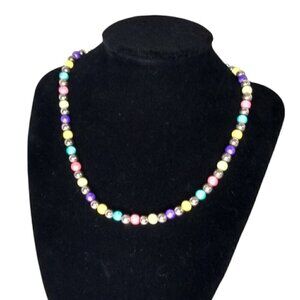 Multi colored Beaded 16" Necklace